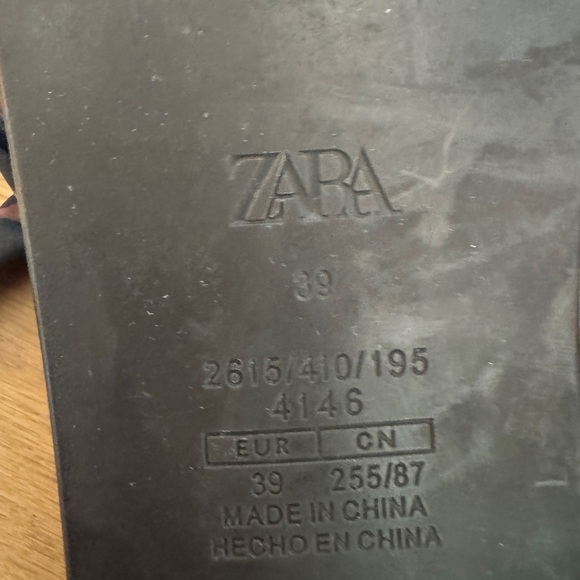 Zara Brown Leopard Print Sandals - Picture 4 of 6